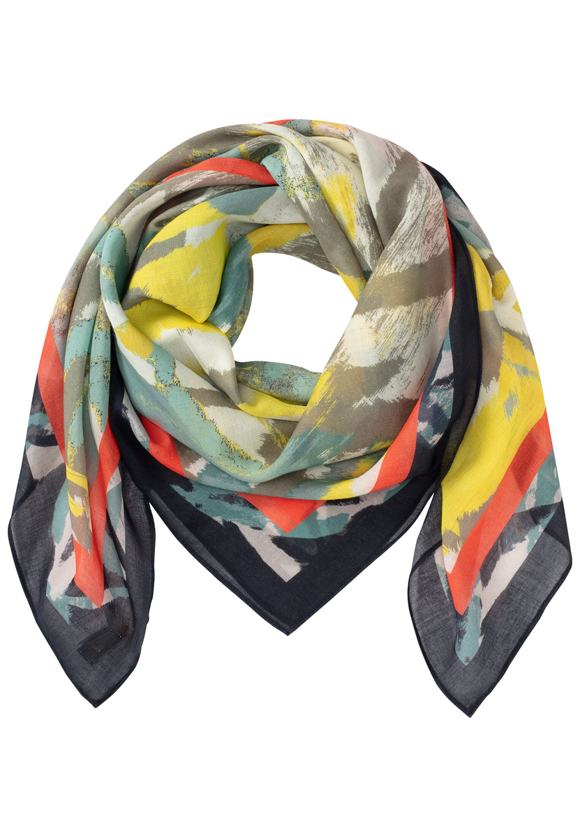 Quadratisches Modetuch aus feinem Baumwoll-Modal-Mix