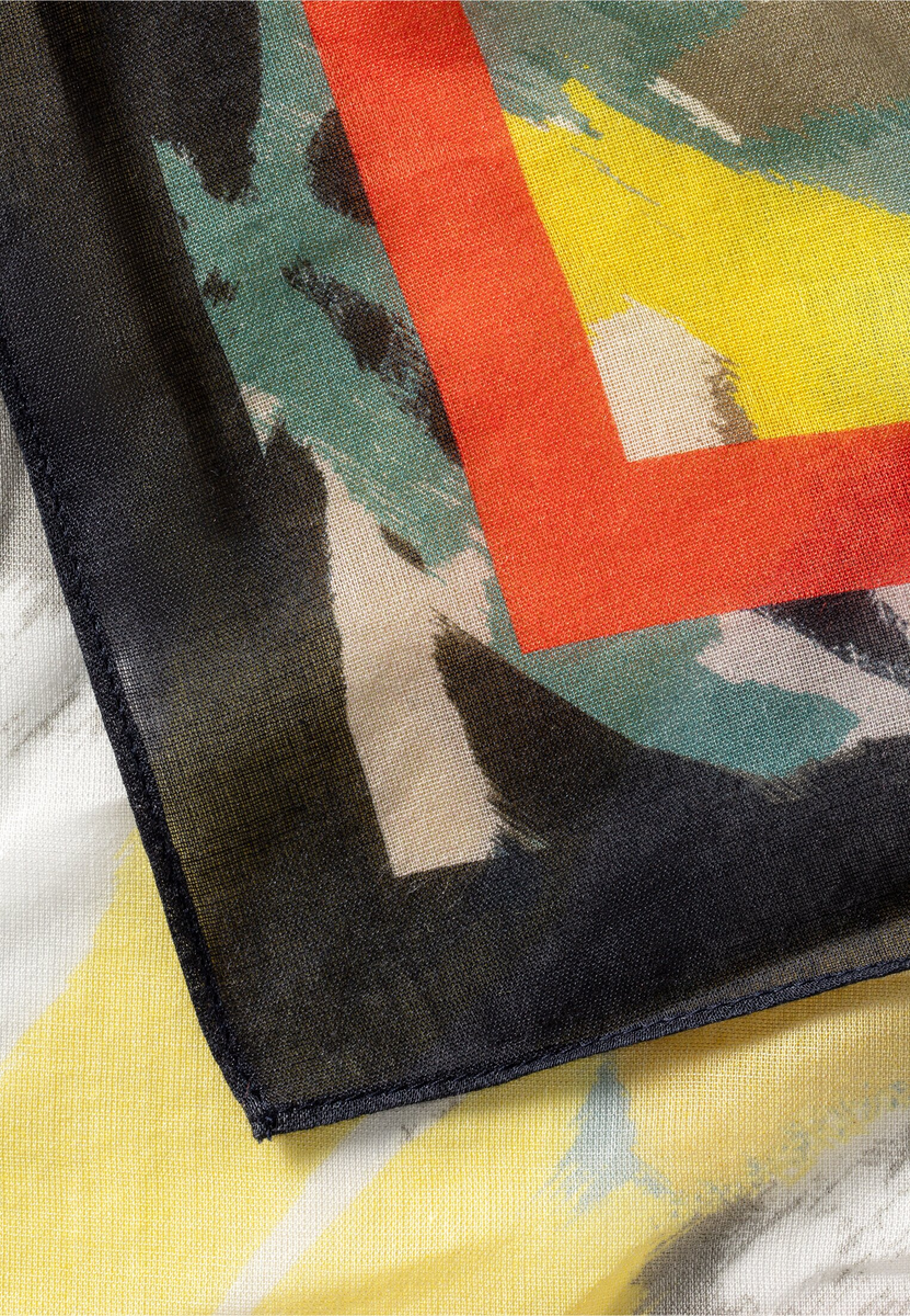 Quadratisches Modetuch aus feinem Baumwoll-Modal-Mix