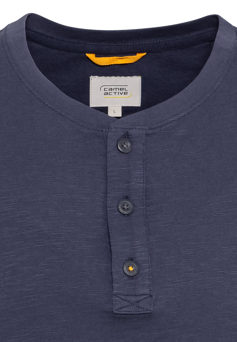Henley T-Shirt aus reiner Baumwolle