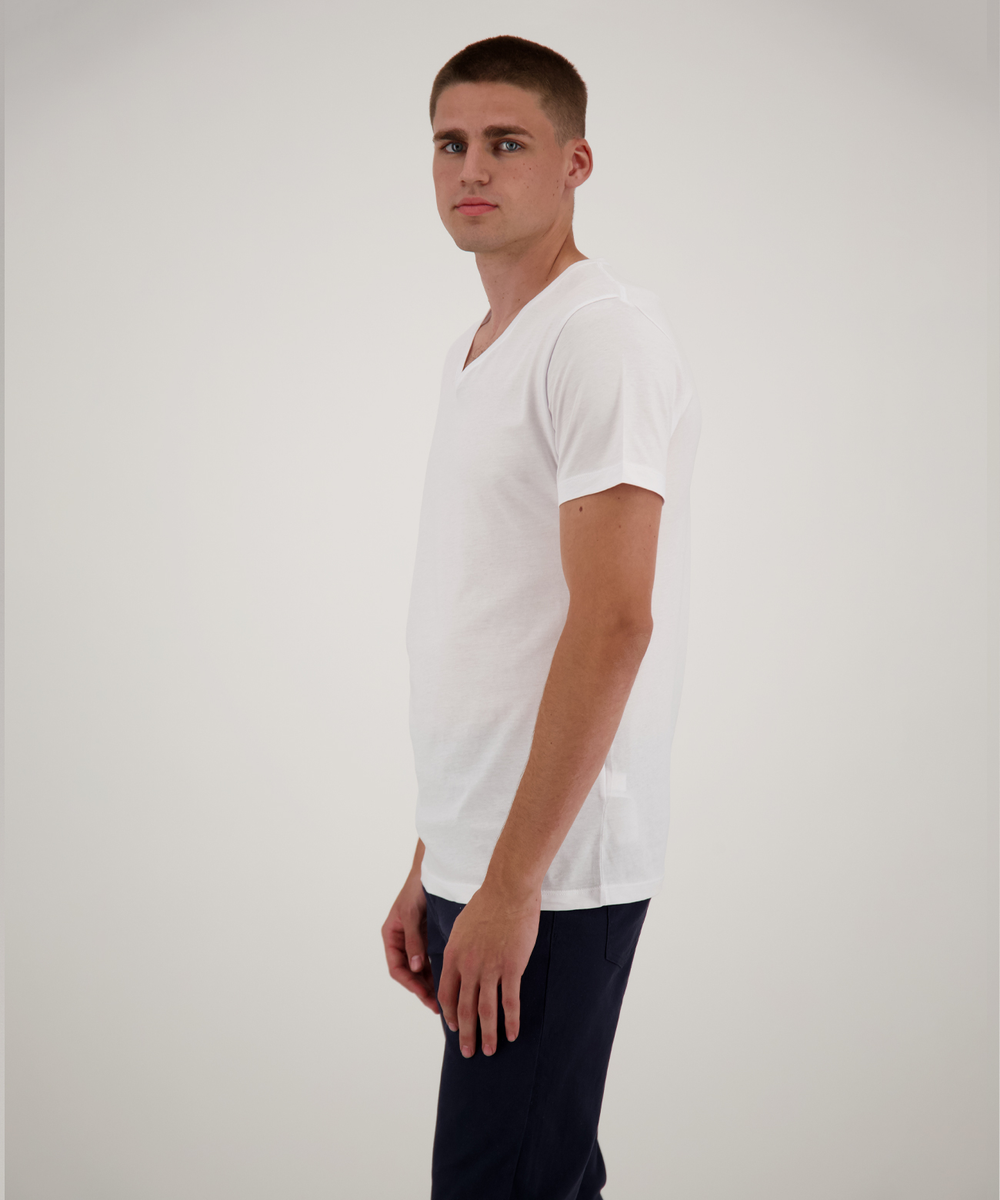 2 T-Shirt Doppelpack Bodyfit mit V-Ausschnitt