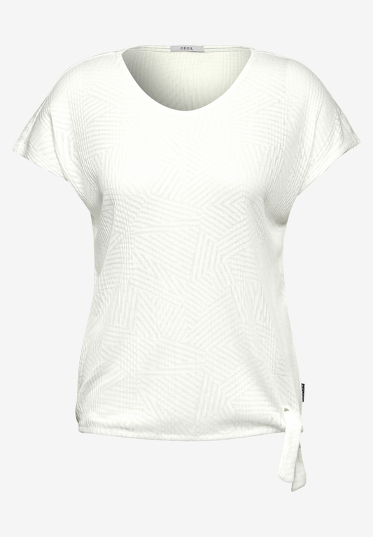 Geripptes Burn-Out T-Shirt