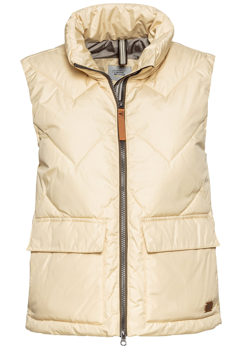 Kurze Steppweste  aus recyceltem Polyester