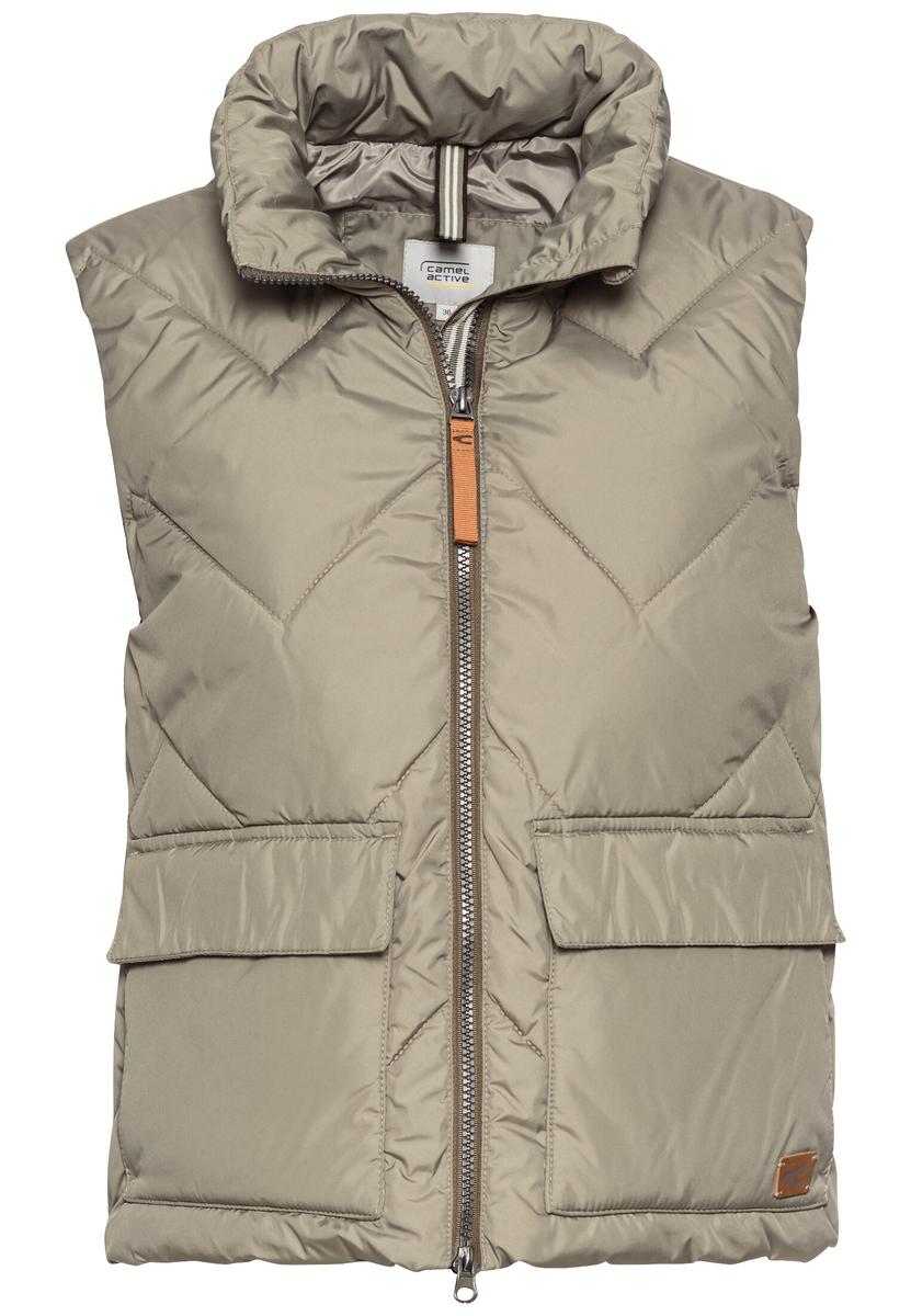 Kurze Steppweste  aus recyceltem Polyester