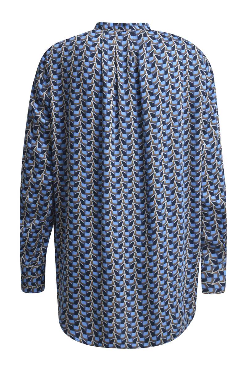 Stand Collar Pleat Blouse