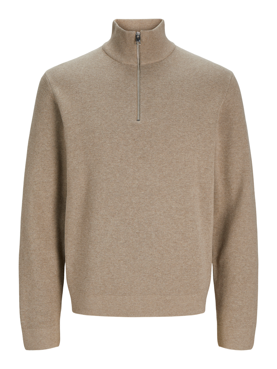 JPRBLAMILANO STITCH KNIT HALF ZIP SN