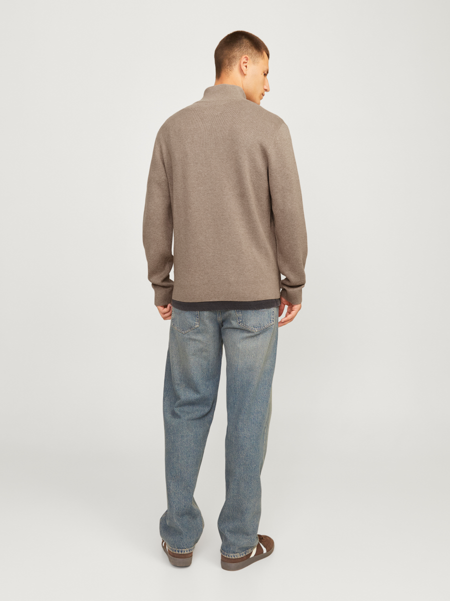 JPRBLAMILANO STITCH KNIT HALF ZIP SN