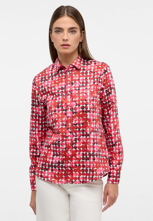 Bluse Satingewebe Langarm