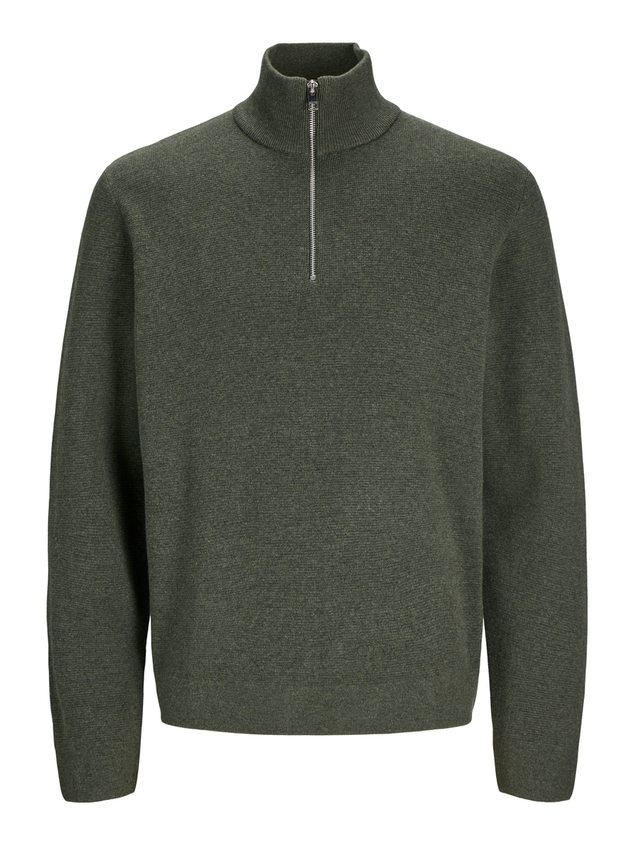 JPRBLAMILANO STITCH KNIT HALF ZIP SN