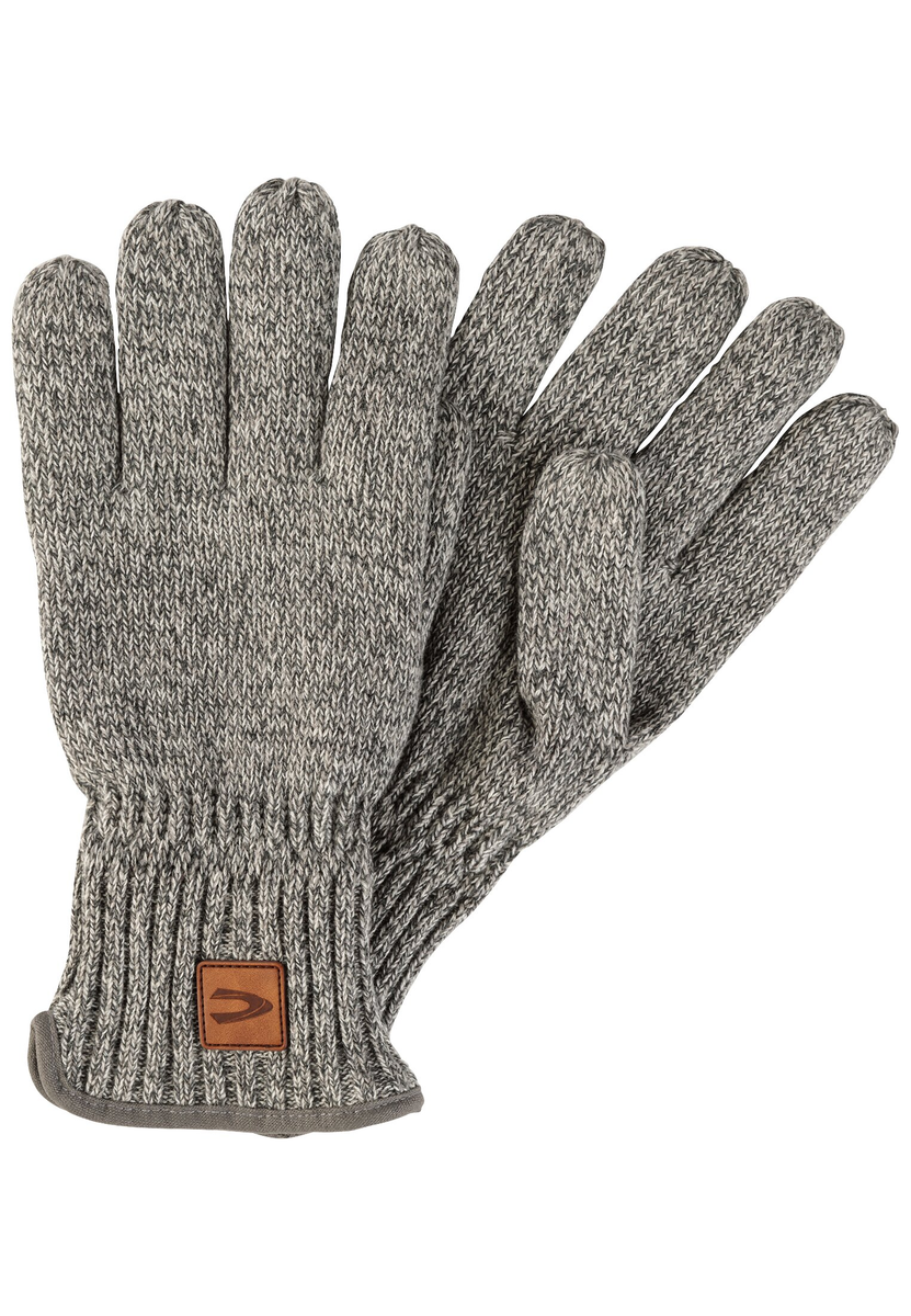 Melierte Strickhandschuhe mit warmen Futter