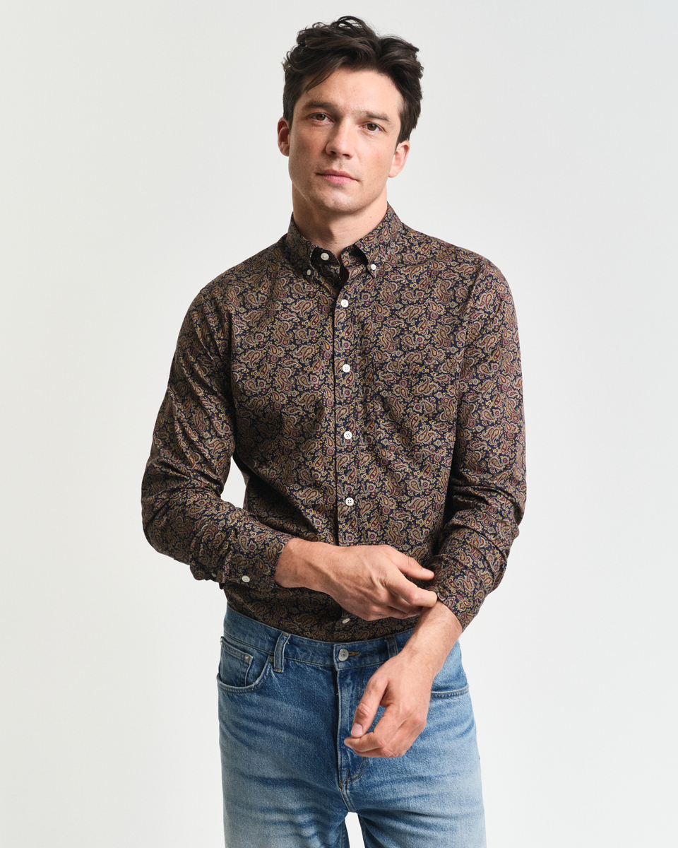 Regular Fit Hemd mit Paisley-Print