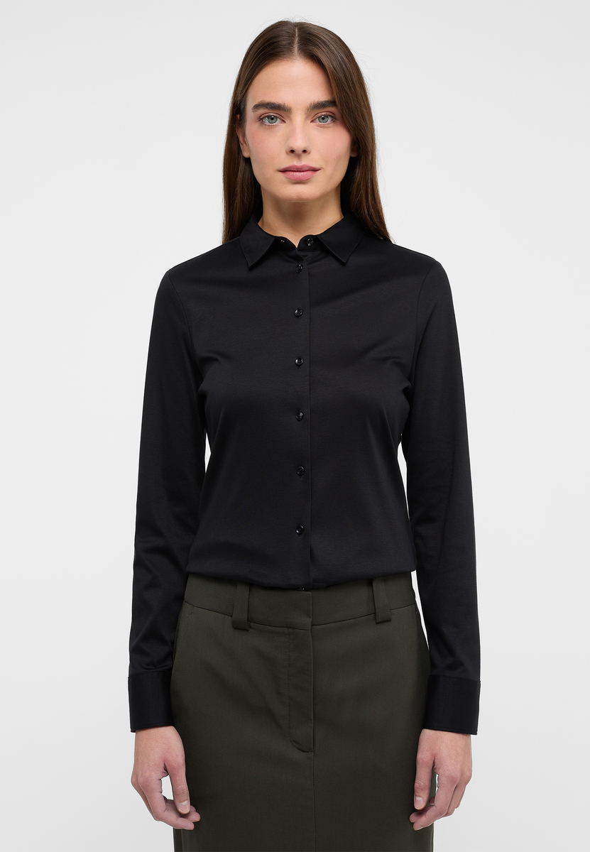 Jersey Shirt Bluse Jersey Langarm