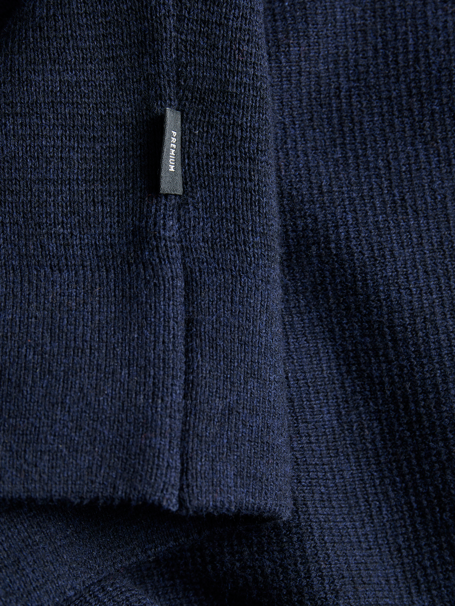 JPRBLAMILANO STITCH KNIT HALF ZIP SN