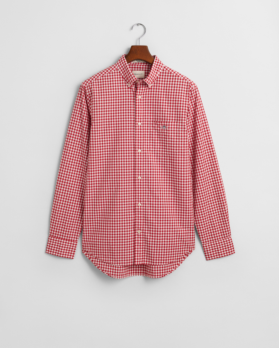 Regular Fit Classic Popeline Hemd mit Vichy-Karo