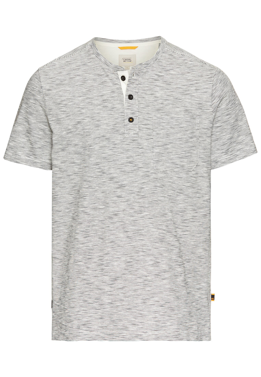 Kurzarm Henley aus reiner Baumwolle