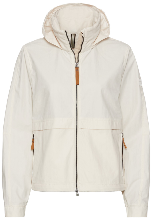 Leichte Jacke mit verstaubarer Kapuze