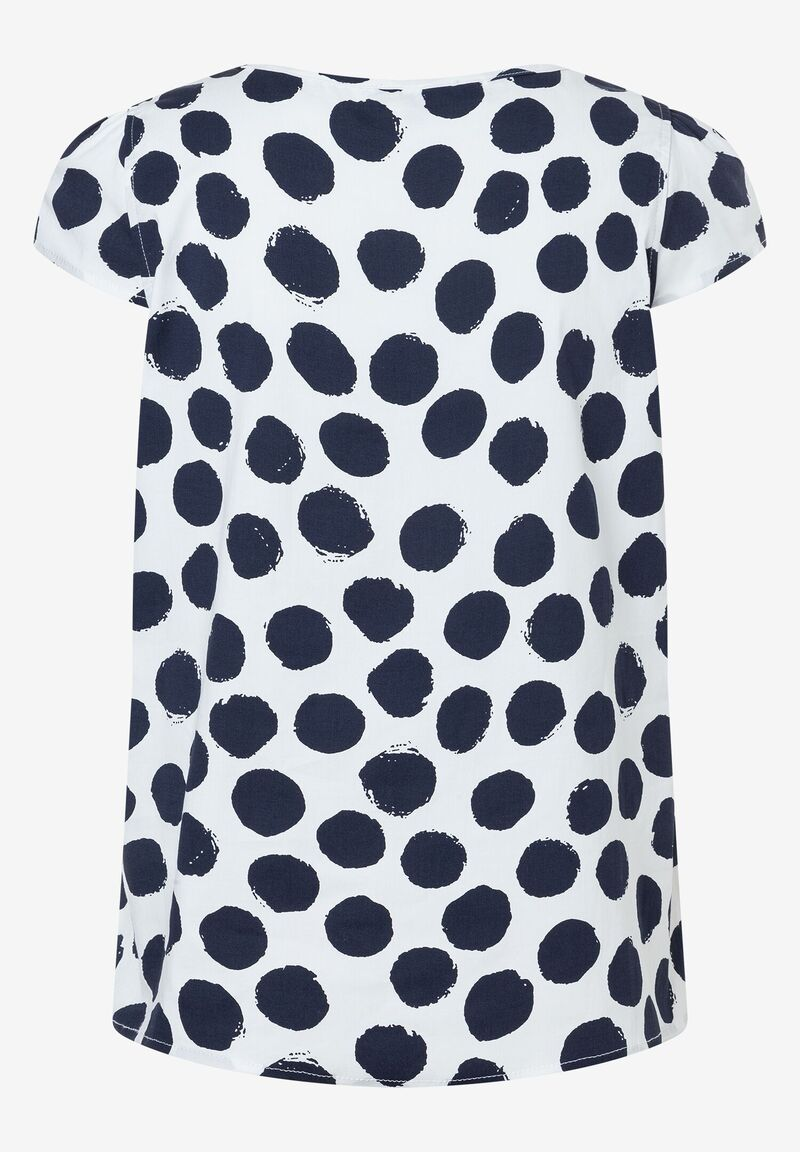 Baumwoll/Stretch Blusentop  Tupfen  Sommer-Kollektion