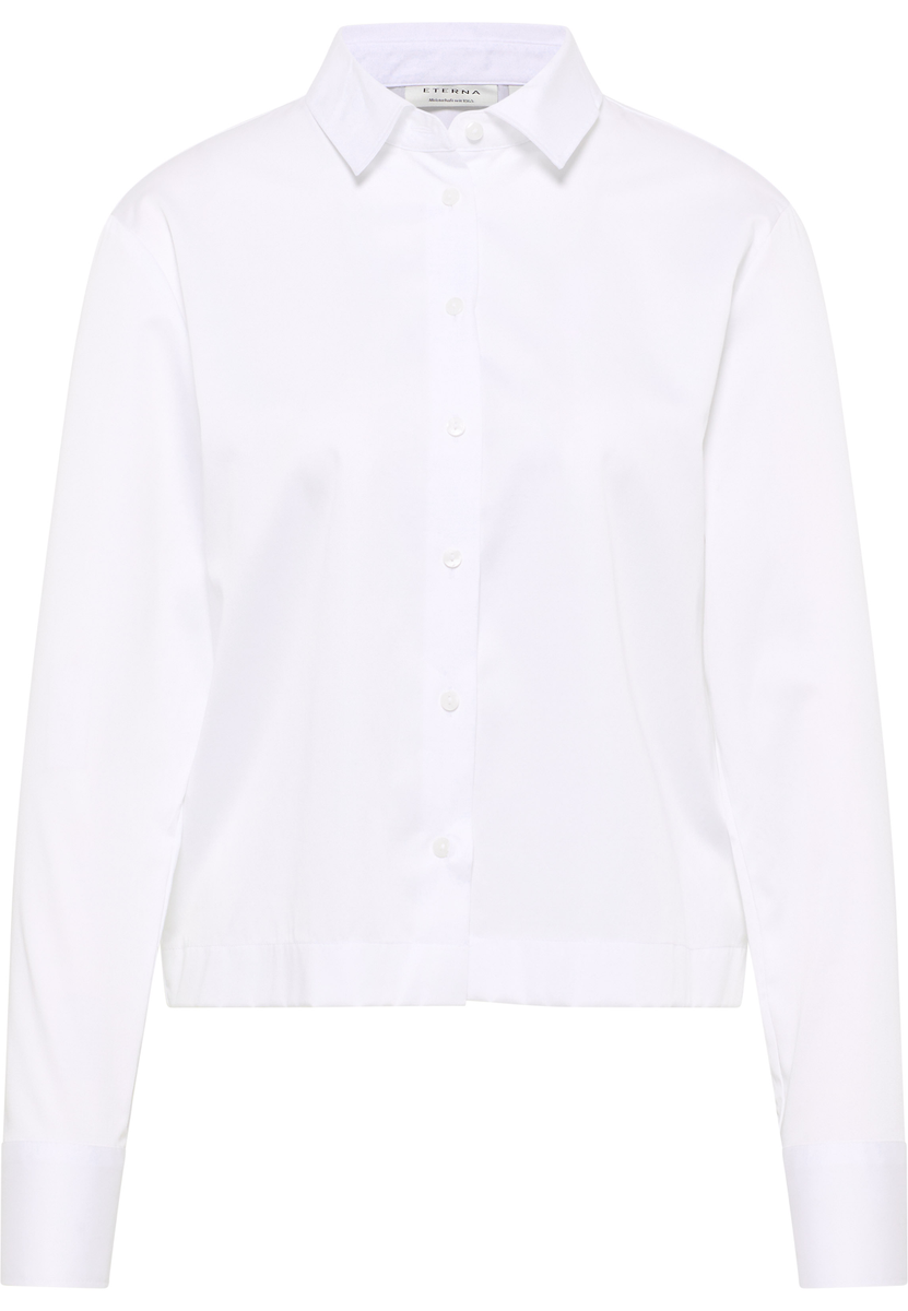 Satin Shirt Bluse Satingewebe Langarm