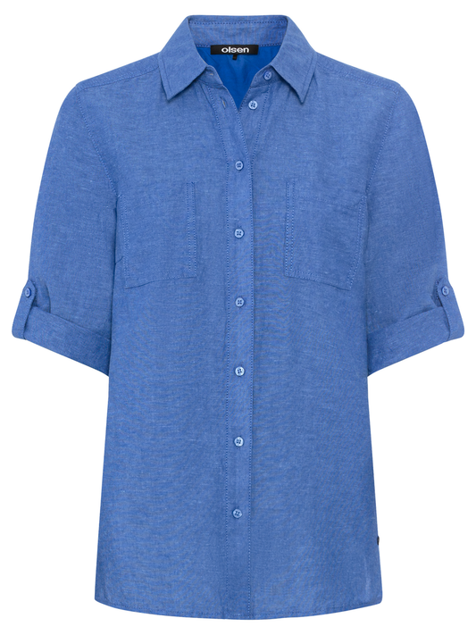 Blouse Woven Short Sleeves