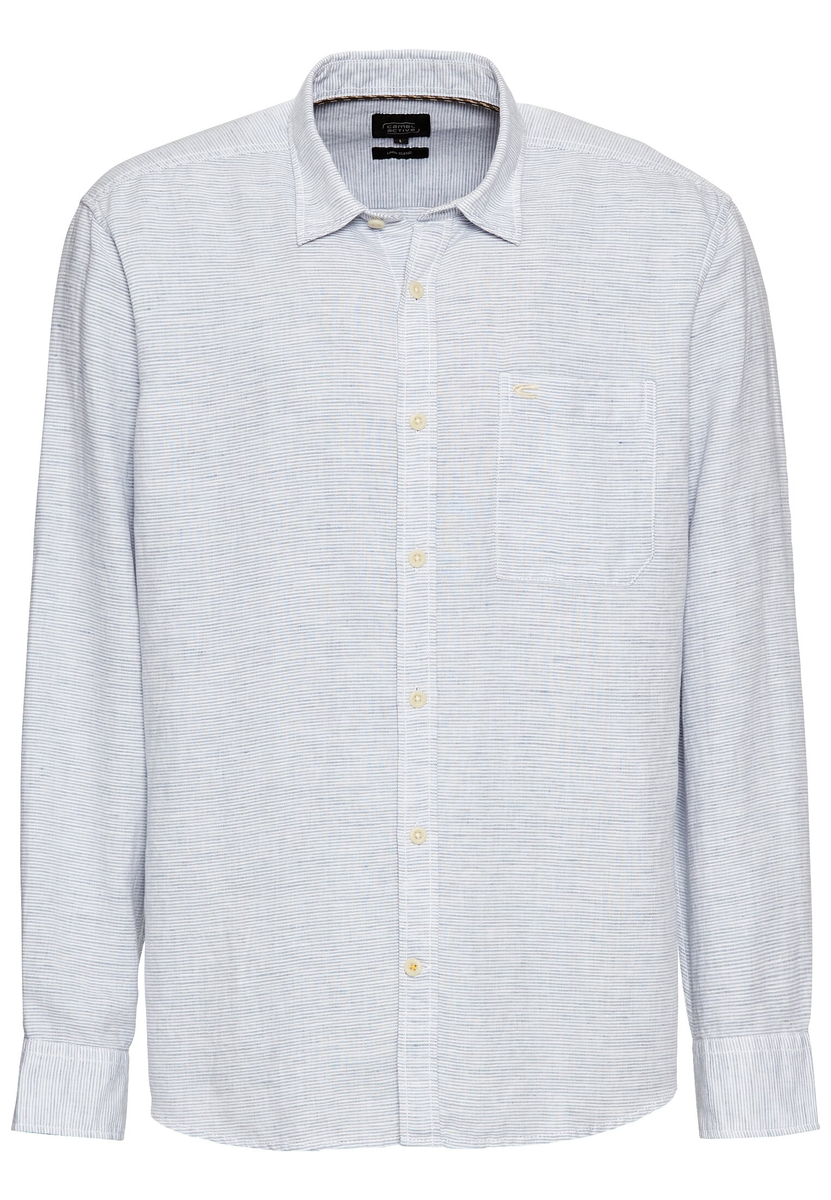 Langarmhemd aus Leinenmix