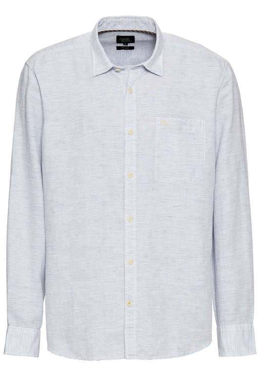 Langarmhemd aus Leinenmix