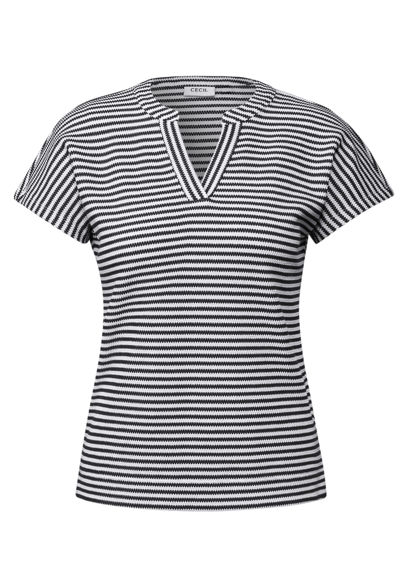 Gestreiftes Strukturshirt
