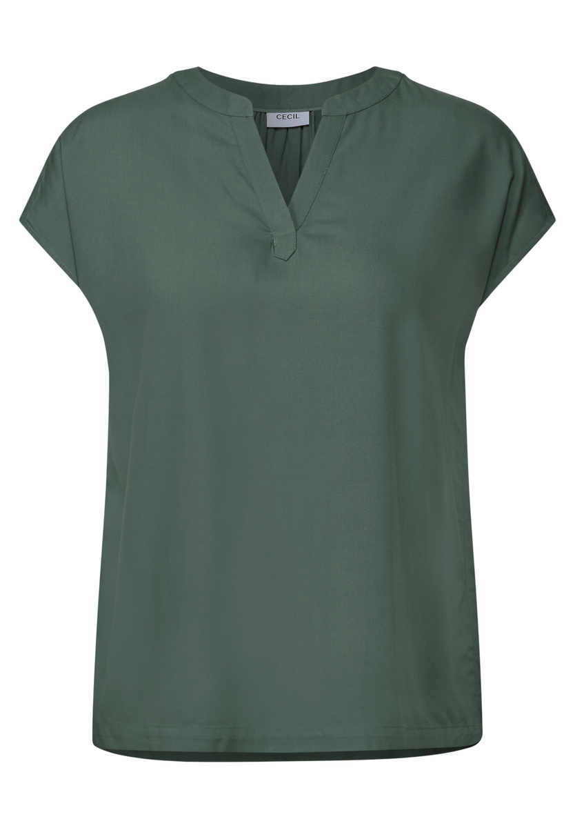 Blusenshirt in Unifarbe