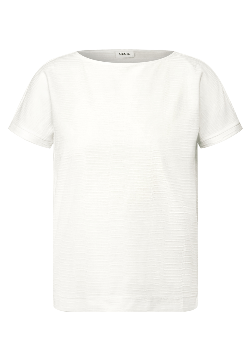 Struktushirt in Unifarbe