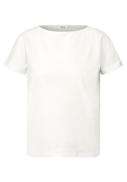 Struktushirt in Unifarbe