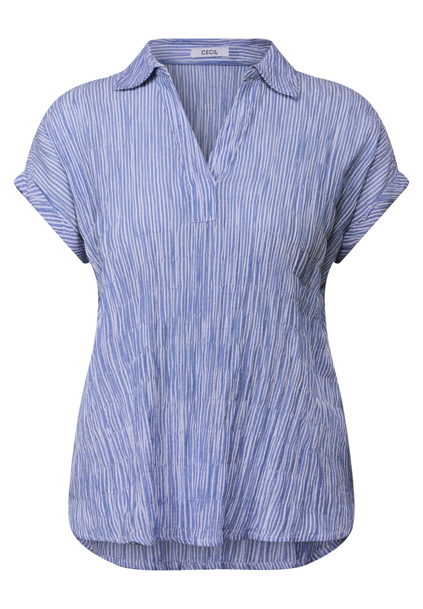 Gestreifte Strukturbluse