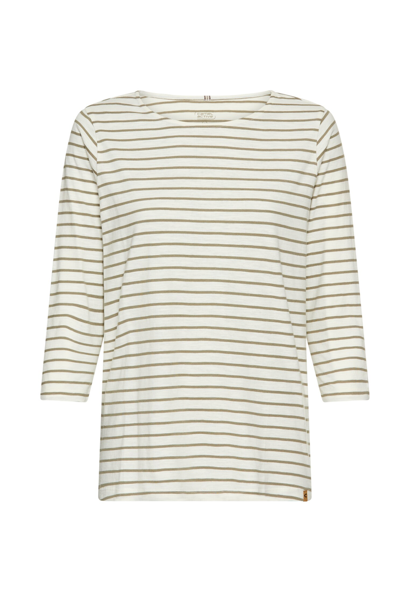 3/4-Arm T-Shirt mit Seitenschlitzen