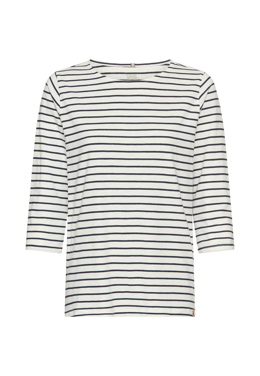 3/4-Arm T-Shirt mit Seitenschlitzen