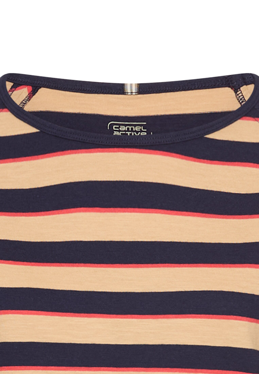 3/4-Arm T-Shirt mit Streifenmuster