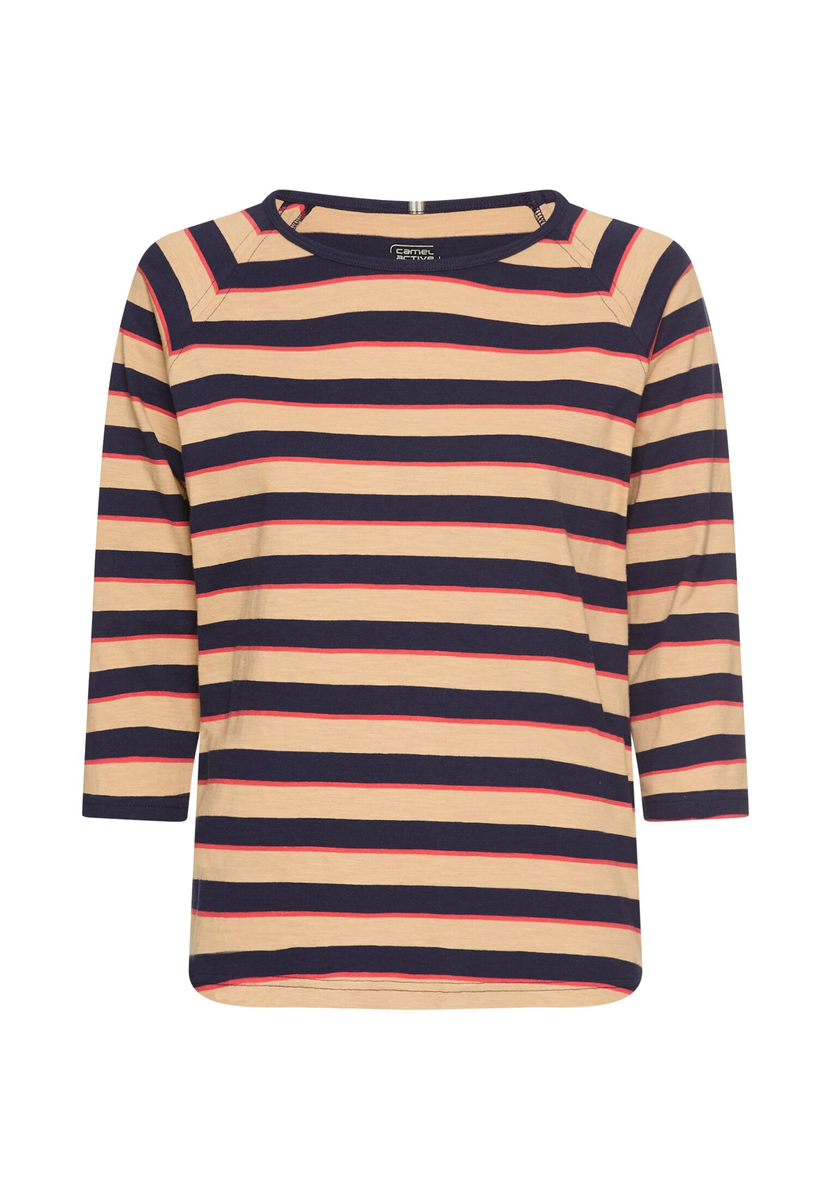 3/4-Arm T-Shirt mit Streifenmuster
