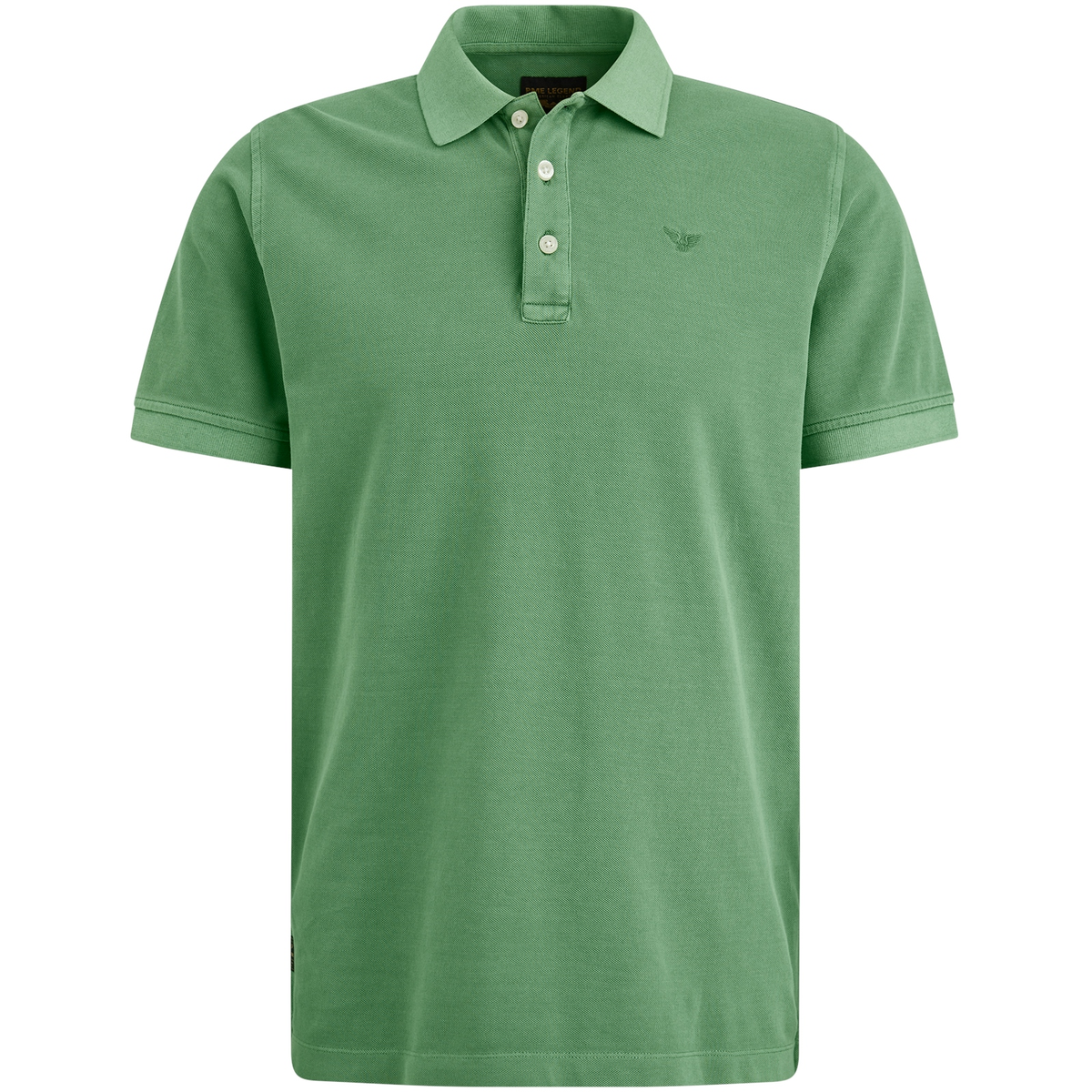 Short sleeve polo Pique garment dye