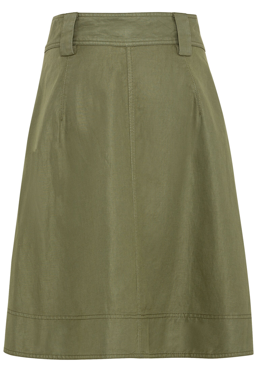 Rock aus leichtem Baumwoll-Leinen Mix